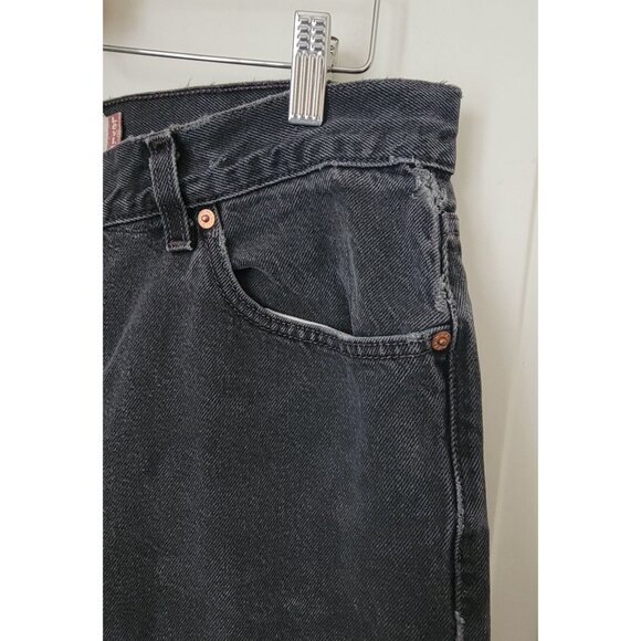 Levi's 550 Red Tab Relaxed Fit Black Denim Jeans Men's Size 36 x 30 - Picture 4 of 9